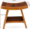 The RANDI, Teak Shower Bench, Teak Shower Stool, 18 Inch
